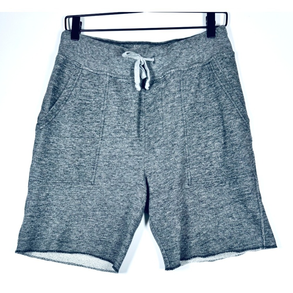 Save Khaki United SKU Sweat‎ Shorts Mens Medium Gray Heather Drawstring USA Made